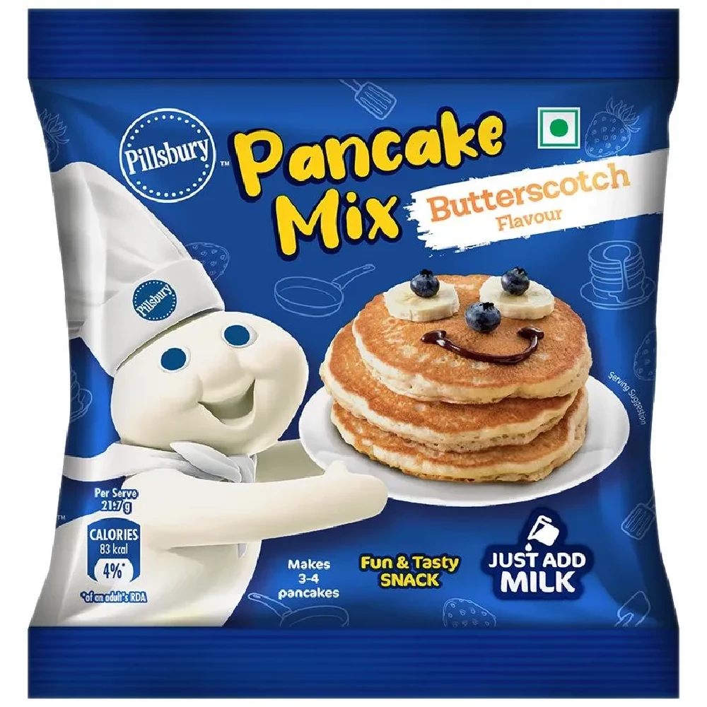 Pillsbury Pancake Mix - Butterscotch Flavour, Makes Soft & Fluffy Pancakes, 80 g-1.webp